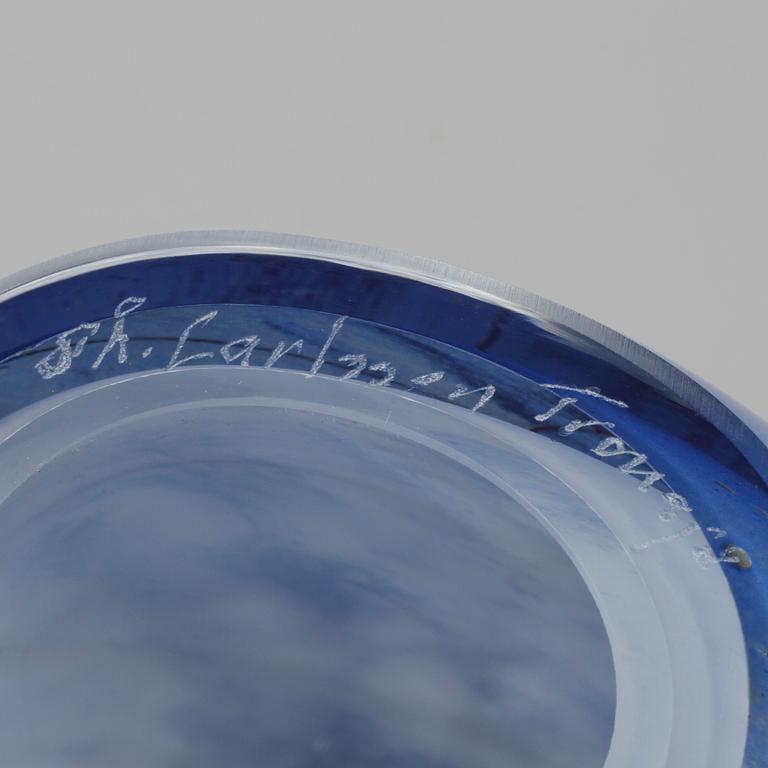 SKULPTUR, glas, Sven-Åke Carlsson, Transjö, signerad, sent 1900-tal.