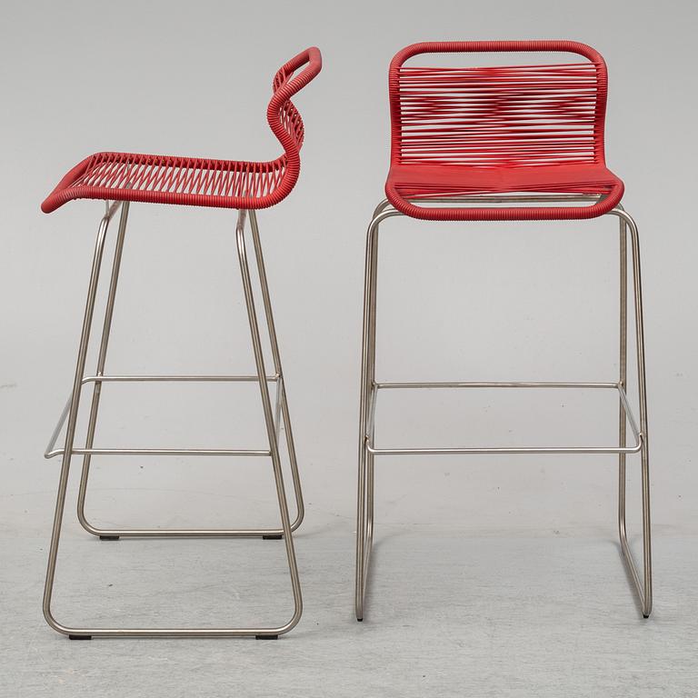 VERNER PANTON, seven 'Panton One'/'Tivoli' bar stools from Montana, Denmark.