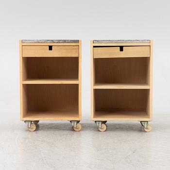Kerstin Olby, bedside tables, a pair, "Klaq", Olby Design.
