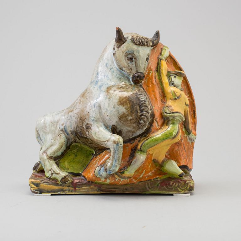 ALLAN EBELING, a pottery figure, signed Ebeling.