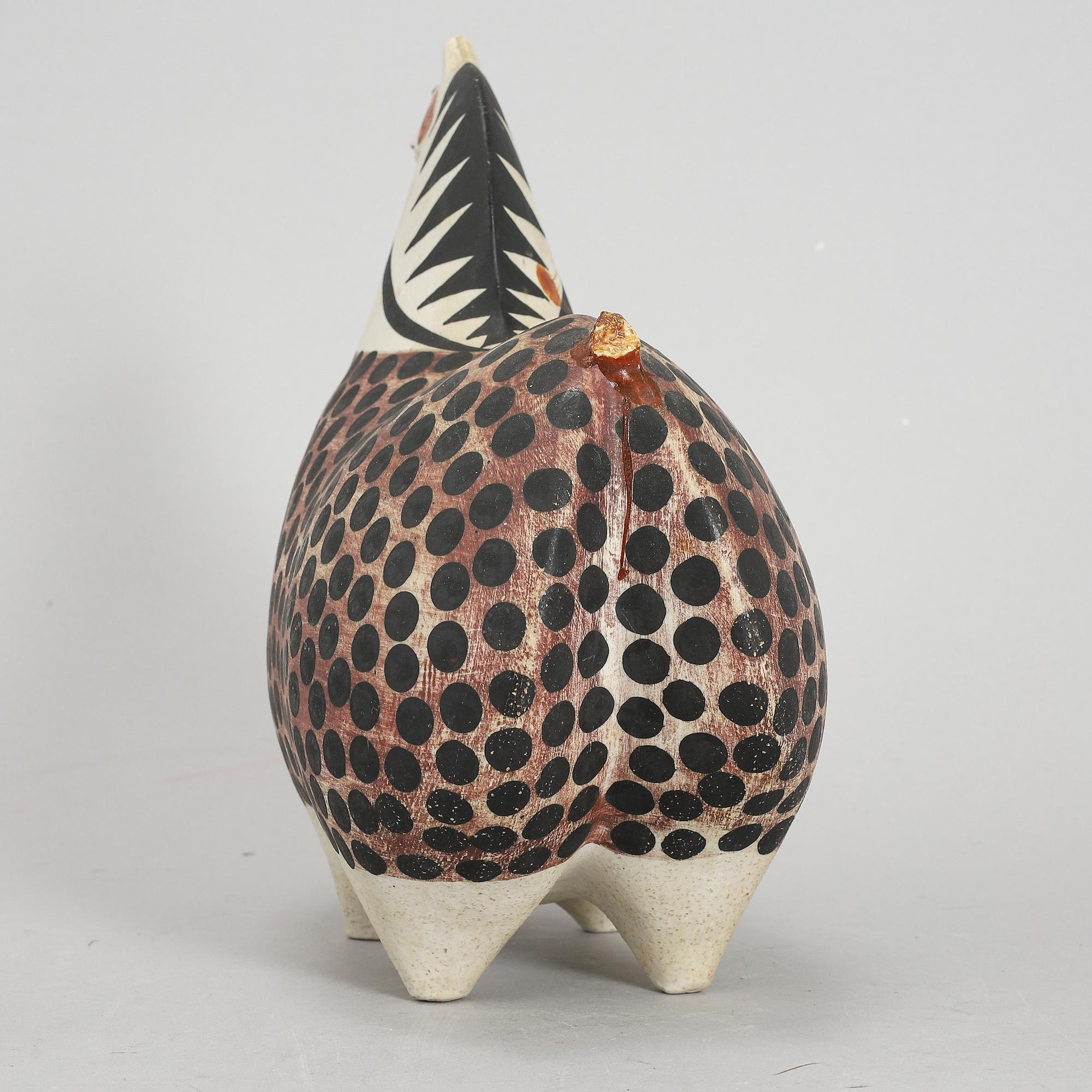 STIG LINDBERG, skulptur, stengods, "Springare", Gustavsberg Studio.