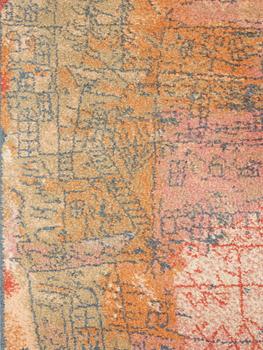 Paul Klee, CARPET. "Florentinisches villenviertel”. Machine made pile. 277 x 179 cm. After a work of Art by Paul Klee from 1926.