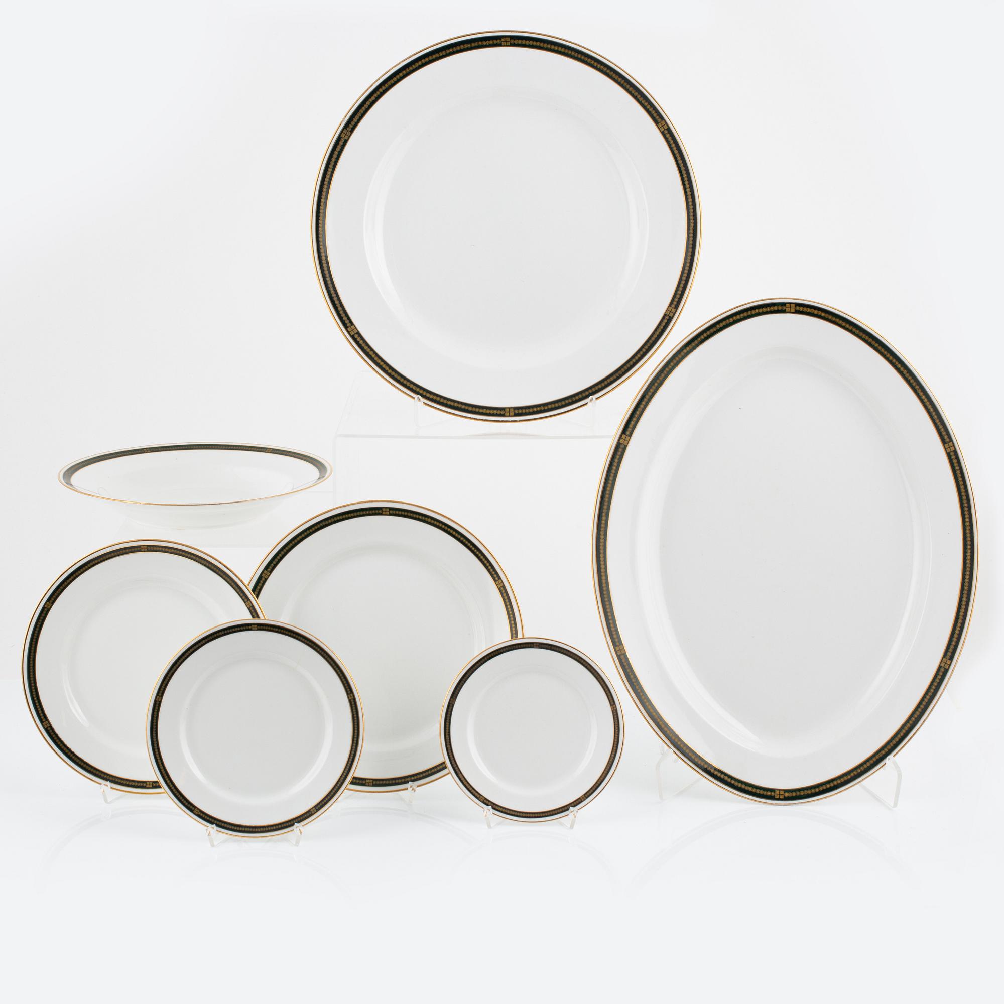 Matservis, 83 delar, porslin, Rörstrand, tidigt 1900-tal.