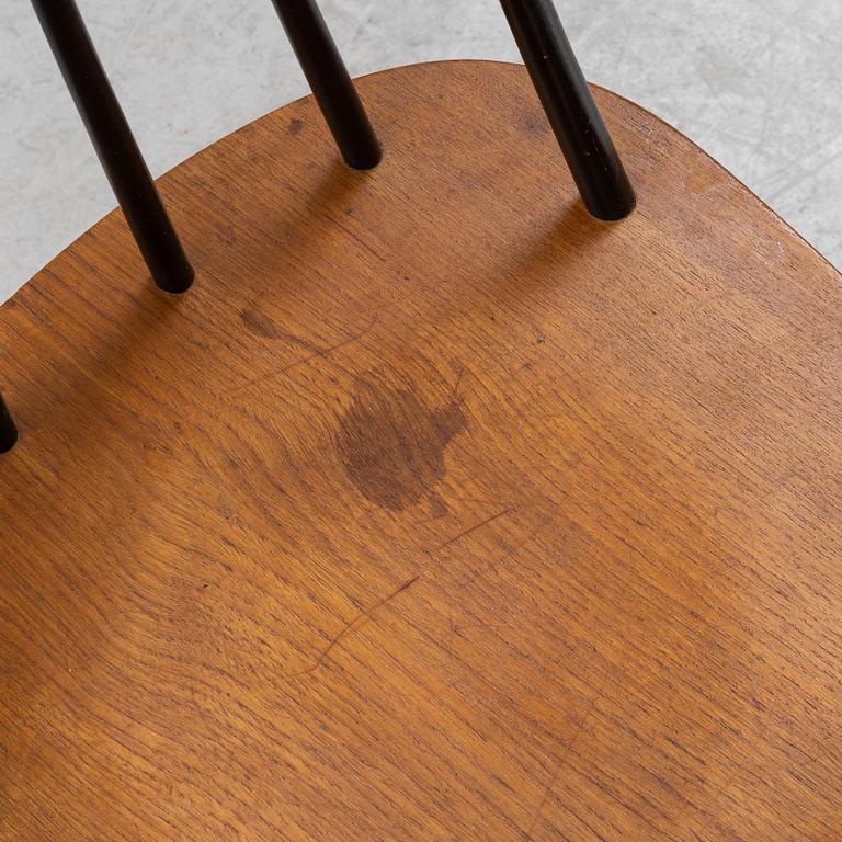 Ilmari Tapiovaara, a set of six 'Fanett' chairs from Edsbyverken, 1960's.