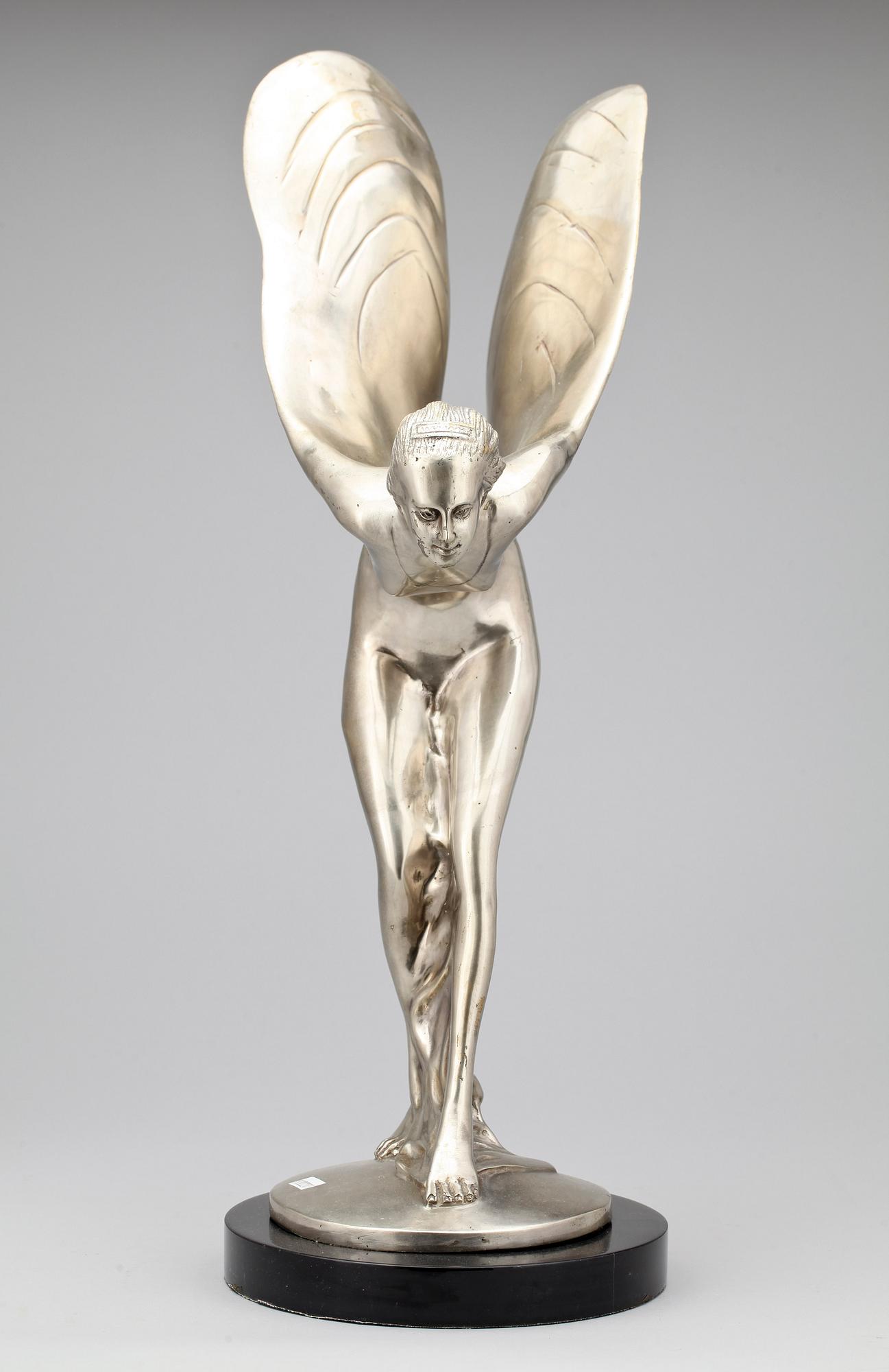 SKULPTUR, försilvrad mässing, 1900-tal.