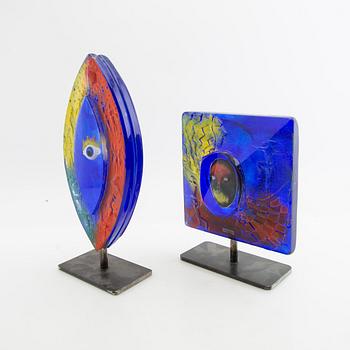 Kjell Engman, two items, Kosta Boda.