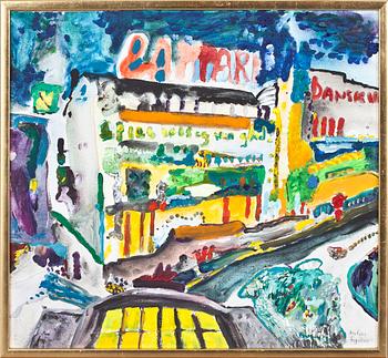 ANDERS FOGELIN, olja på pannå, signerad.