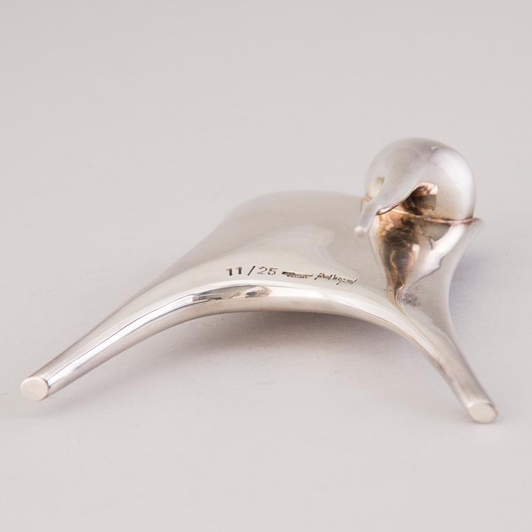 POUL HAVGAARD, SKULPTUR, silver. Lapponia 1982.