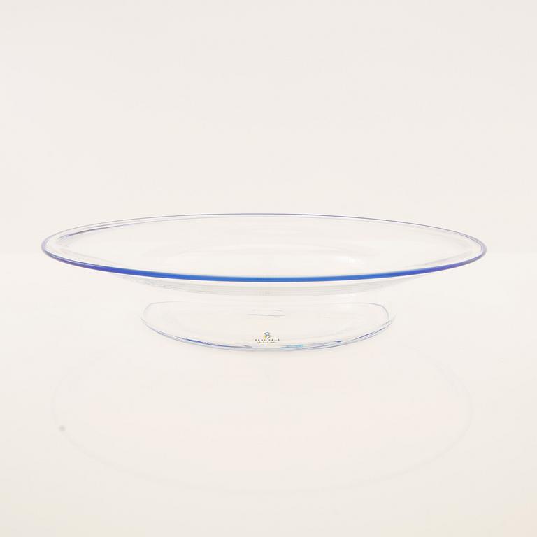 Signe Persson-Melin, skålfat Bergdala glasbruk sent 1900-tal.