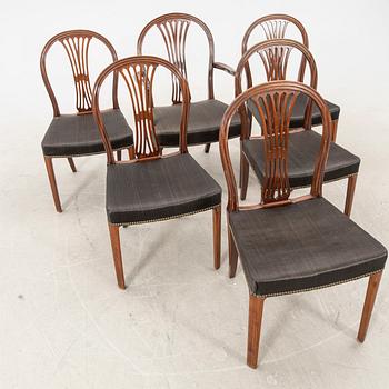 Stolar 6 st  möjligen Fritz Hansen 1900-talets första hälft.