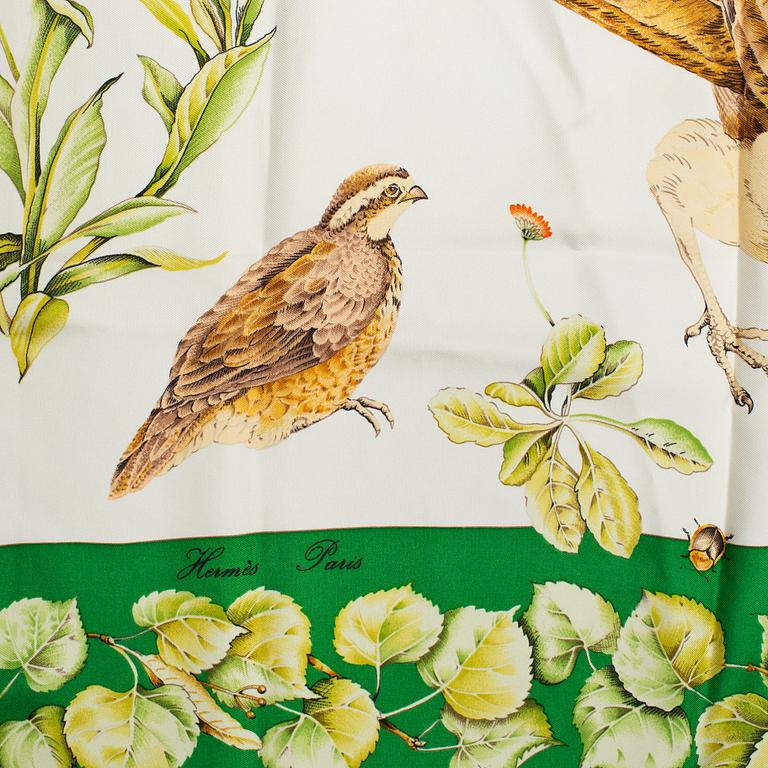 HERMÈS, silk scarf, 'La Vie au Grand Air'.