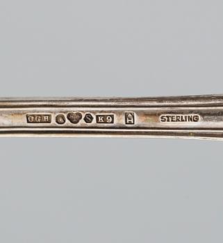 BESTICK, 42 delar, silver, snarlika, "Olga", GAB, 1960-/70-tal. Total vikt med stålblad ca 2380 g.