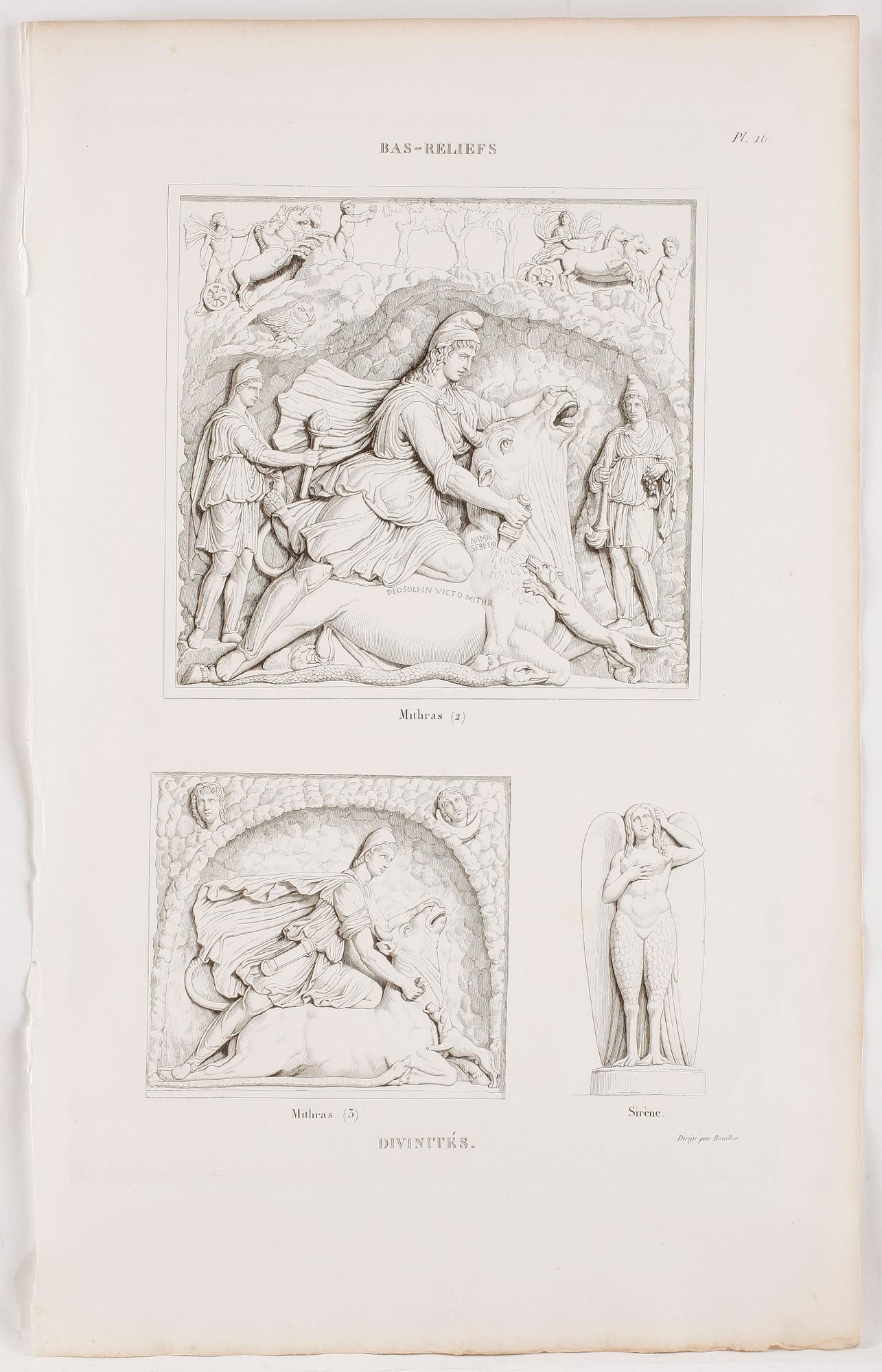 PIERRE BOUILLON, Kopparstick, 3 st, 1800-talets första fjärdedel.