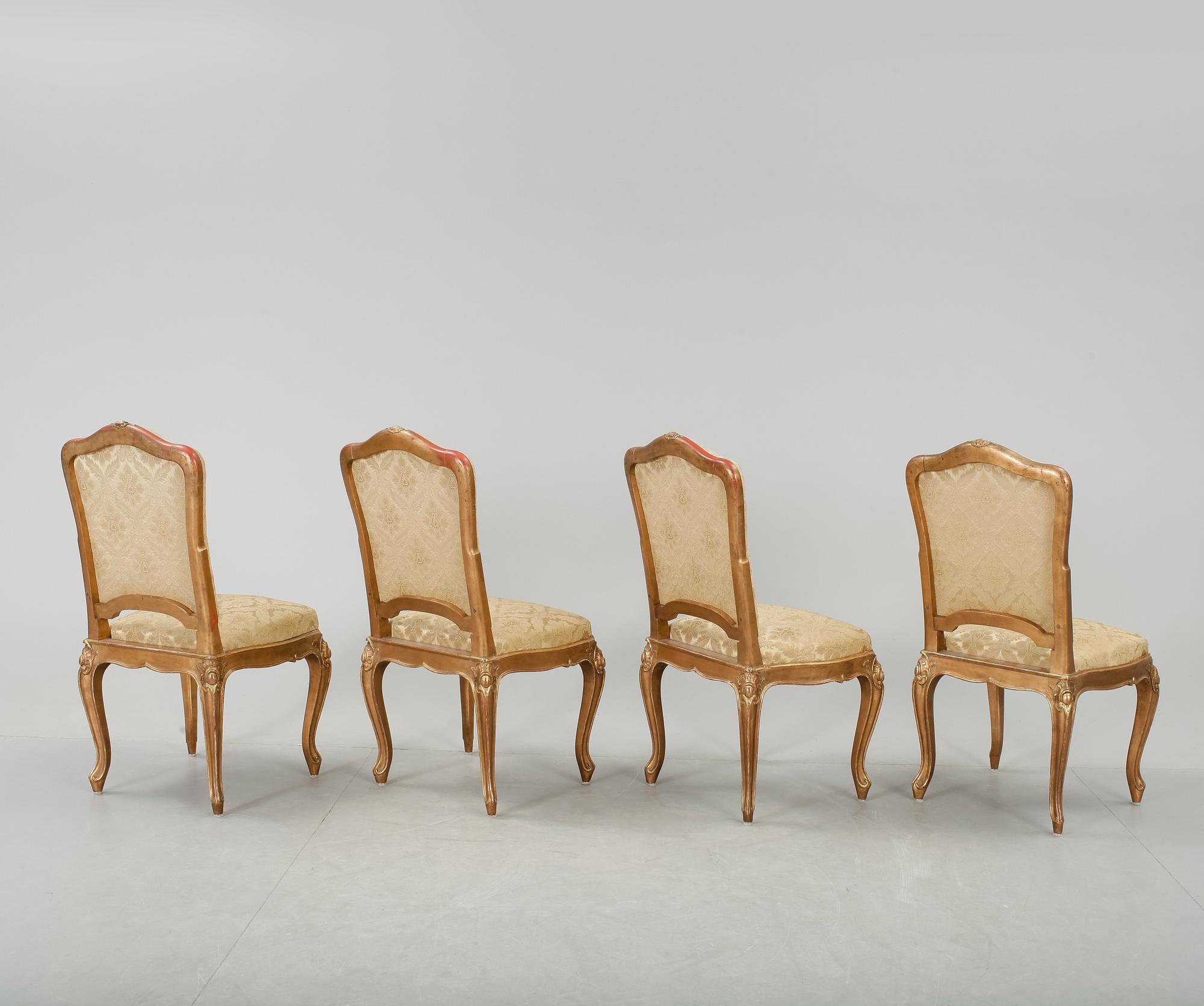 STOLAR, 4 st, Rokokostil, Frankrike, 1800-tal.
