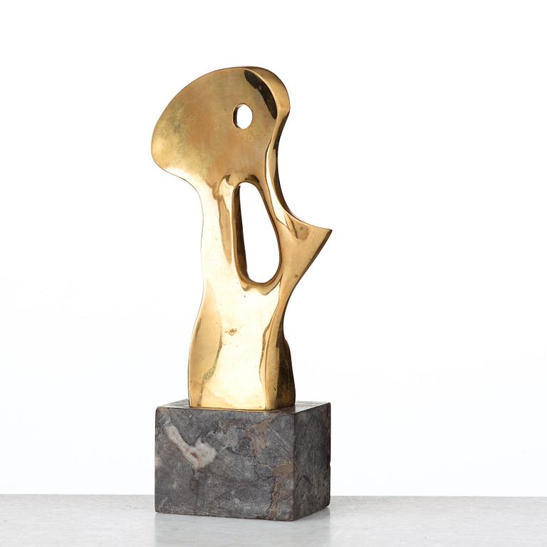 CHRISTIAN BERG, Polished bronze.Signed C.B. Copy no 1. (Edition of 5). The motif conceived 1972.