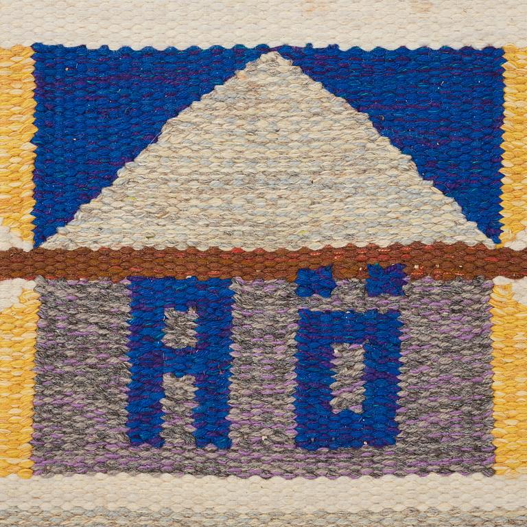 Agda Österberg, MATTA, "Matta nr 591", rölakan och gobelängteknik, ca 328,5 x 212 cm, signerad AÖ (Agda Österberg), vävd 1973.