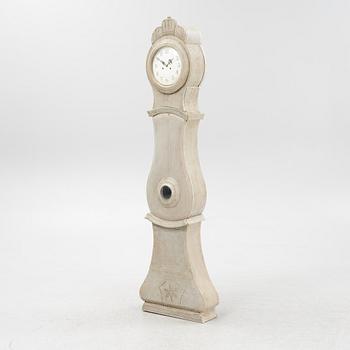 A painted longcase clock, 19th Century.