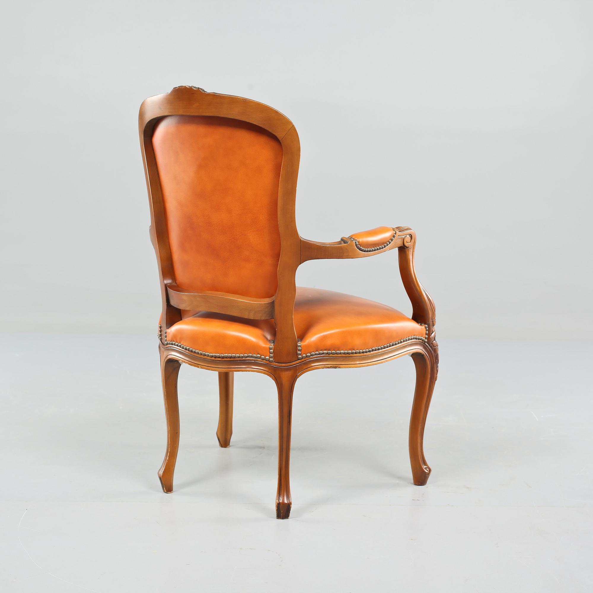 KARMSTOLAR, 4 st, rokokostil, 1900-tal.