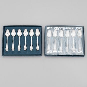 A 31-piece set of 'Suomi' silver cutlery, 12 with a special mark, and five similar dinner spoons, Finland 1912-91.