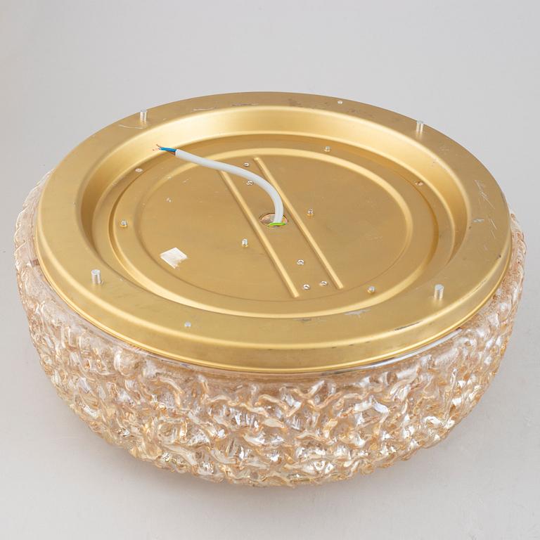A Glashütte Limburg glas ceiling light, Germany.