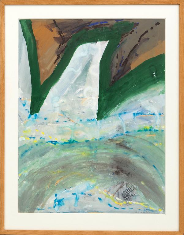 CO Hultén, gouache signed and dated 1963.