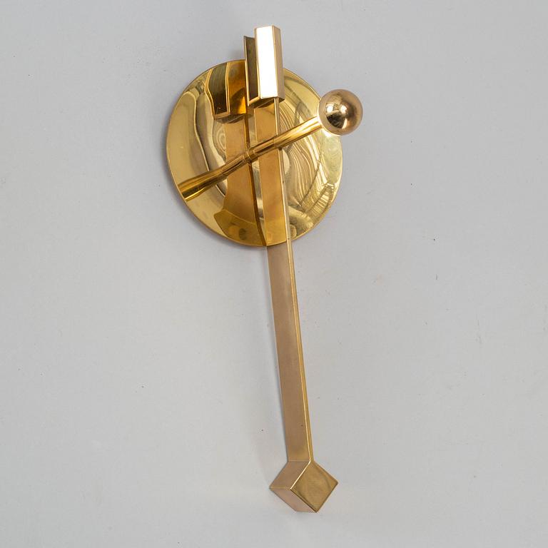 PIERRE FORSSELL, a brass wall candle holder. Skultuna, own workshop, 1972.