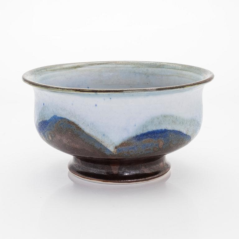 Liisa Hallamaa, malja, keramiikkaa, signeerattu LH Arabia, Finland 1950-60-tal.