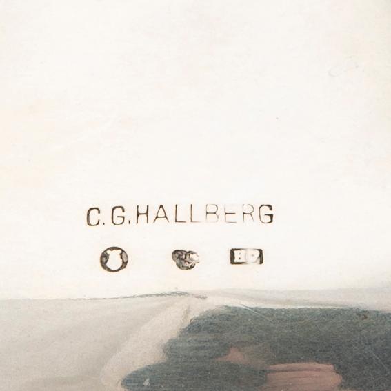 Ljusstakar ett par silver CG Hallberg Stockholm 1910.