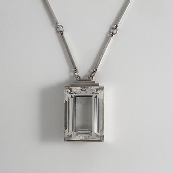 WIWEN NILSSON, Lund, 1943, a rock crystal pendant.