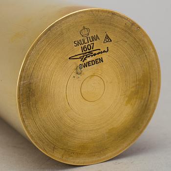 A brass vase by Pierre Forsell for Skultuna.