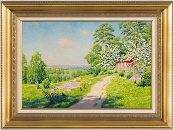 JOHAN KROUTHÉN, oil on canvas, signed.