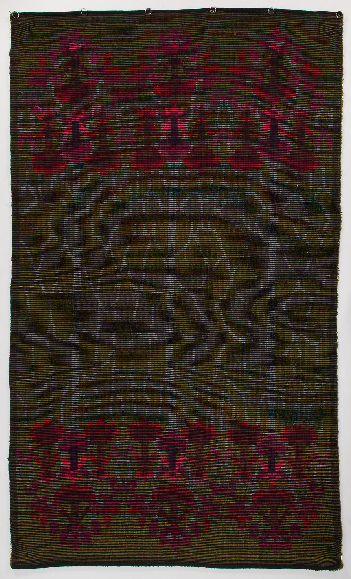 Maria Schwartsberg, penkkiryijy, variaatio, malli, Suomen käsityön ystävät. Noin 245 x 145 cm.