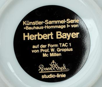 TESERVISDELAR, 11 delar, porslin. Herbert Bayer, Rosenthal Studio Line.