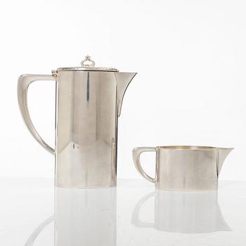 Christoph Widmann, kaffekanna och gräddkanna, nysilver, Tyskland.