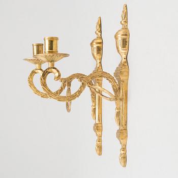 A pair of 'Törne' brass wall sconce from IKEA, 1990's.
