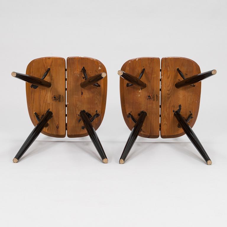 Ilmari Tapiovaara,  A set of six 1960's 'Pirkka' chairs, for Laukaan Puu.
