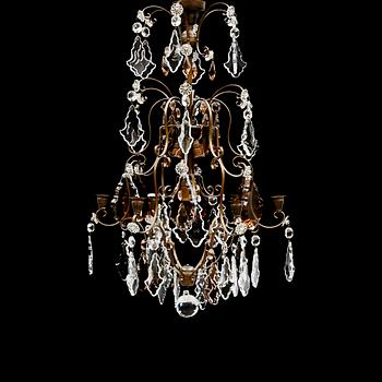 LJUSKRONA, barockstil, 1900-talets mitt. Höjd 82 cm.