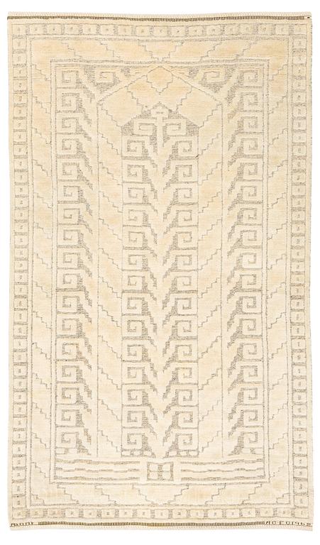 Märta Måås-Fjetterström, matta, "Vita spetsporten", reliefflossa, ca 270 x 164 cm, signerad AB MMF A.C.E. C 1962.