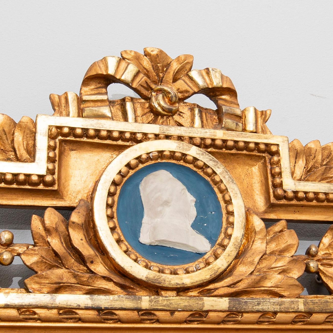 Spegel, sengustaviansk, omkring 1800.