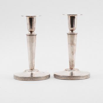 LJUSSTAKAR, 1 par, silver, K&EC, Göteborg 1960.