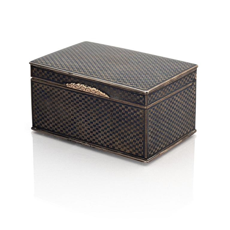 A Russian silver box, assay master Nicholai Bubrovin, Moscow 1831.