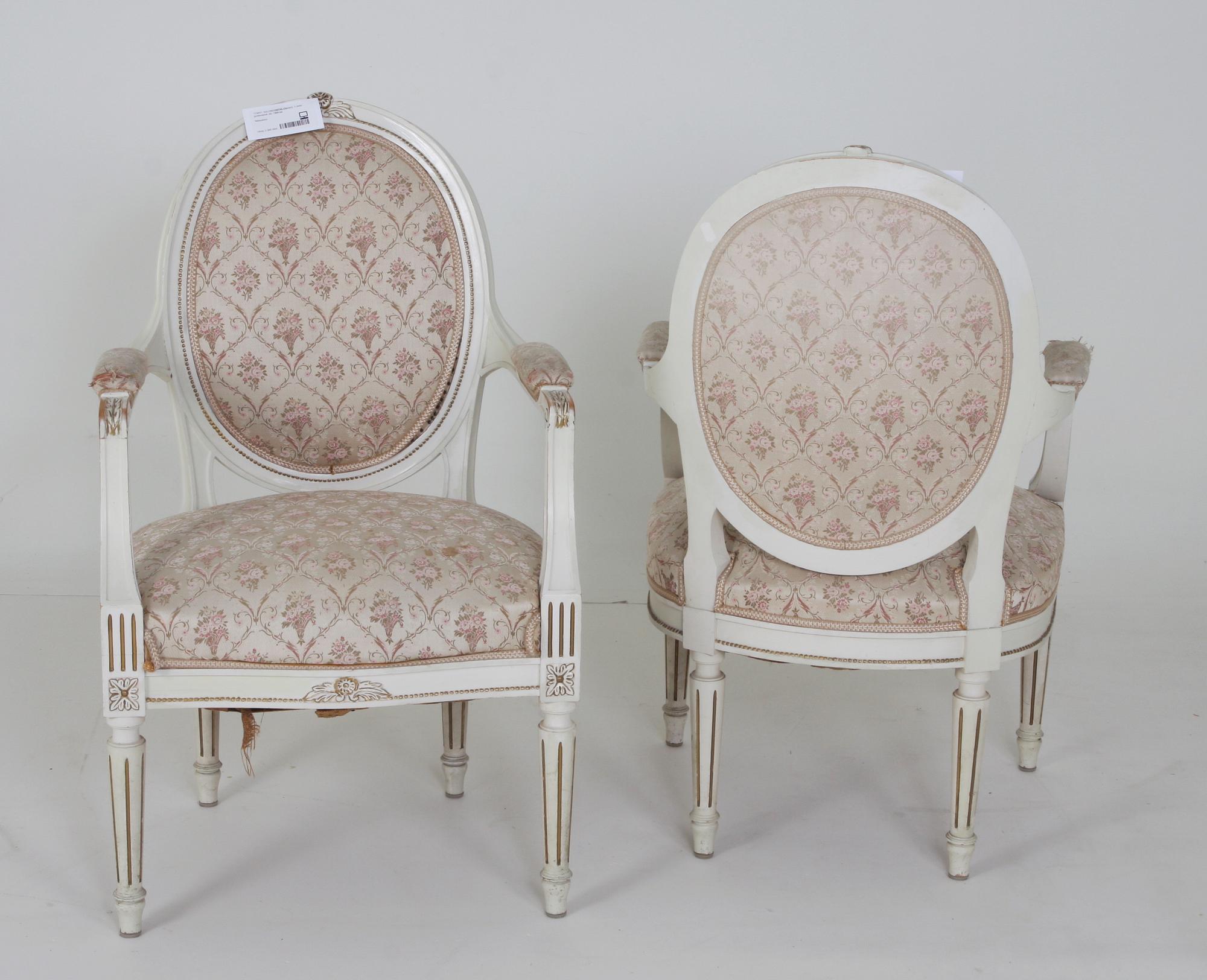 SALONGSMÖBLEMANG, 3 delar, gustaviansk stil, 1900-tal.