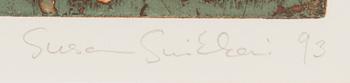 SUSANNA SUIKKARI, etsaus, signeerattu ja päivätty -93, numeroitu T.p.l'a 7/25.