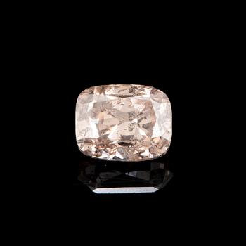 Lös cushionslipad fancy yellowish pink diamant 0,50 ct, HRD-certifikat.