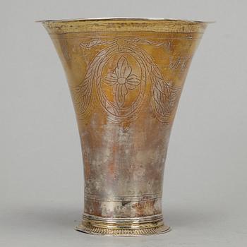 BÄGARE, silver, Hans Georg Vogt Kristianstad, 1809. Vikt ca 128 gram.