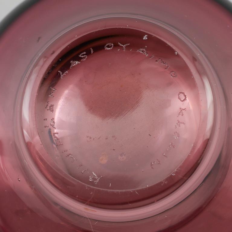 VAS, glas, Aimo Okkolin, Riihimäen Lasi Oy, Finland.