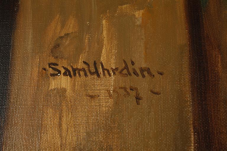 SAM UHRDIN, oil on canvas, signed and dated 1937.