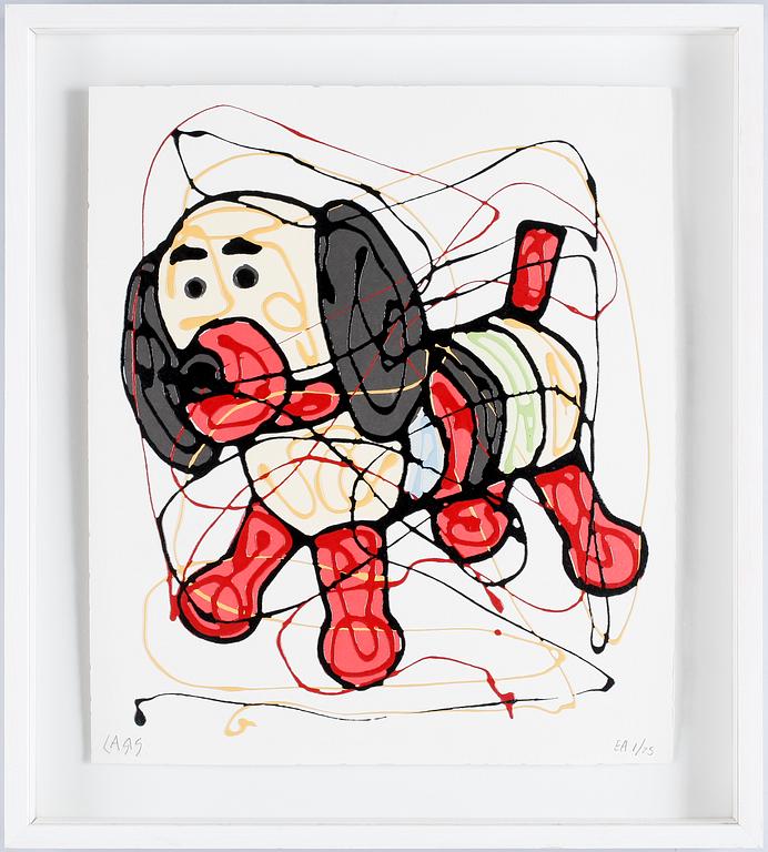 LARS TUNEBO, serigrafi, handkolorerad, sign o numr EA 1/25.