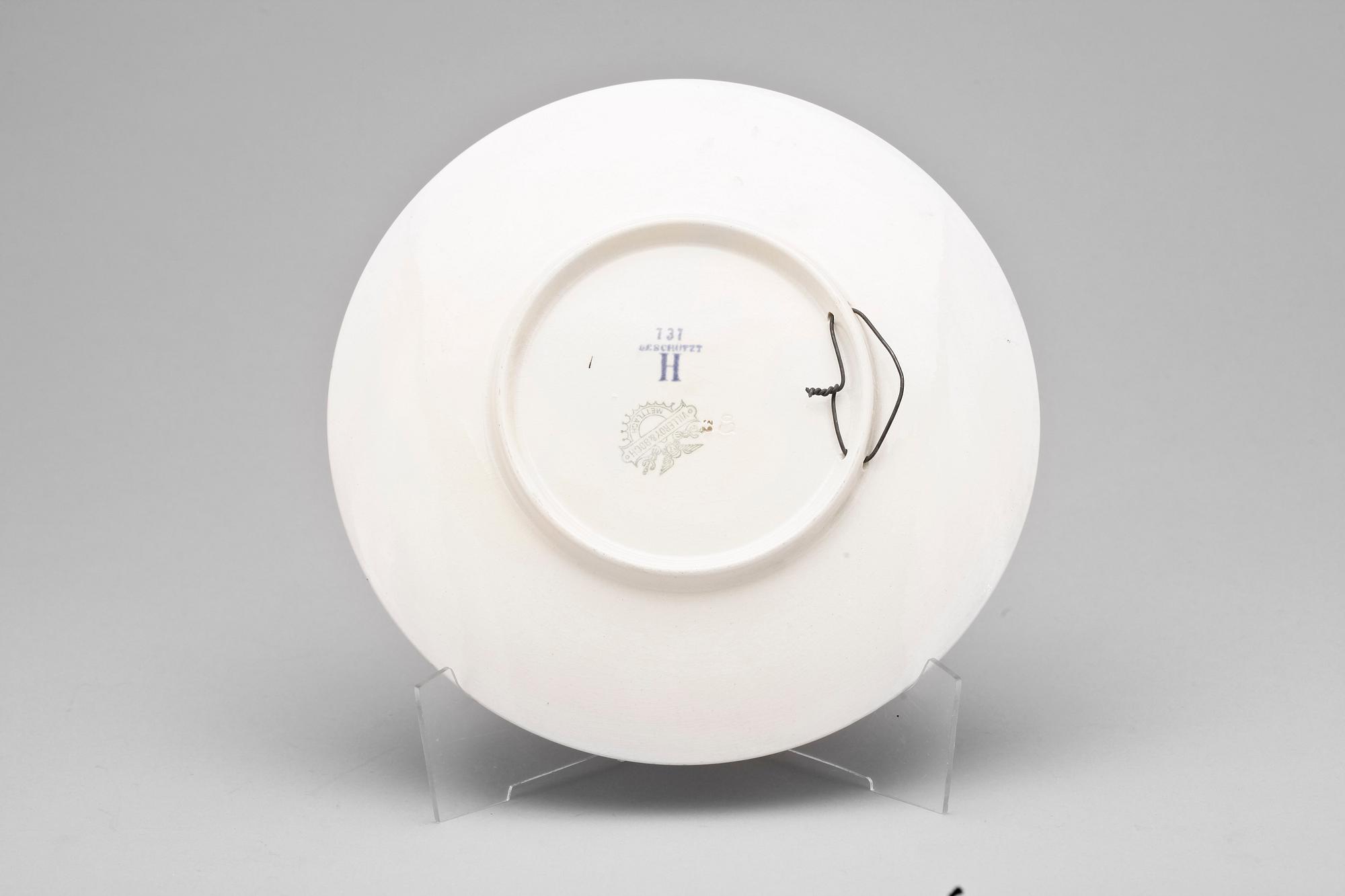 TALLRIKAR, 12 st, porslin, Villeroy & Boch, 1900-talets.