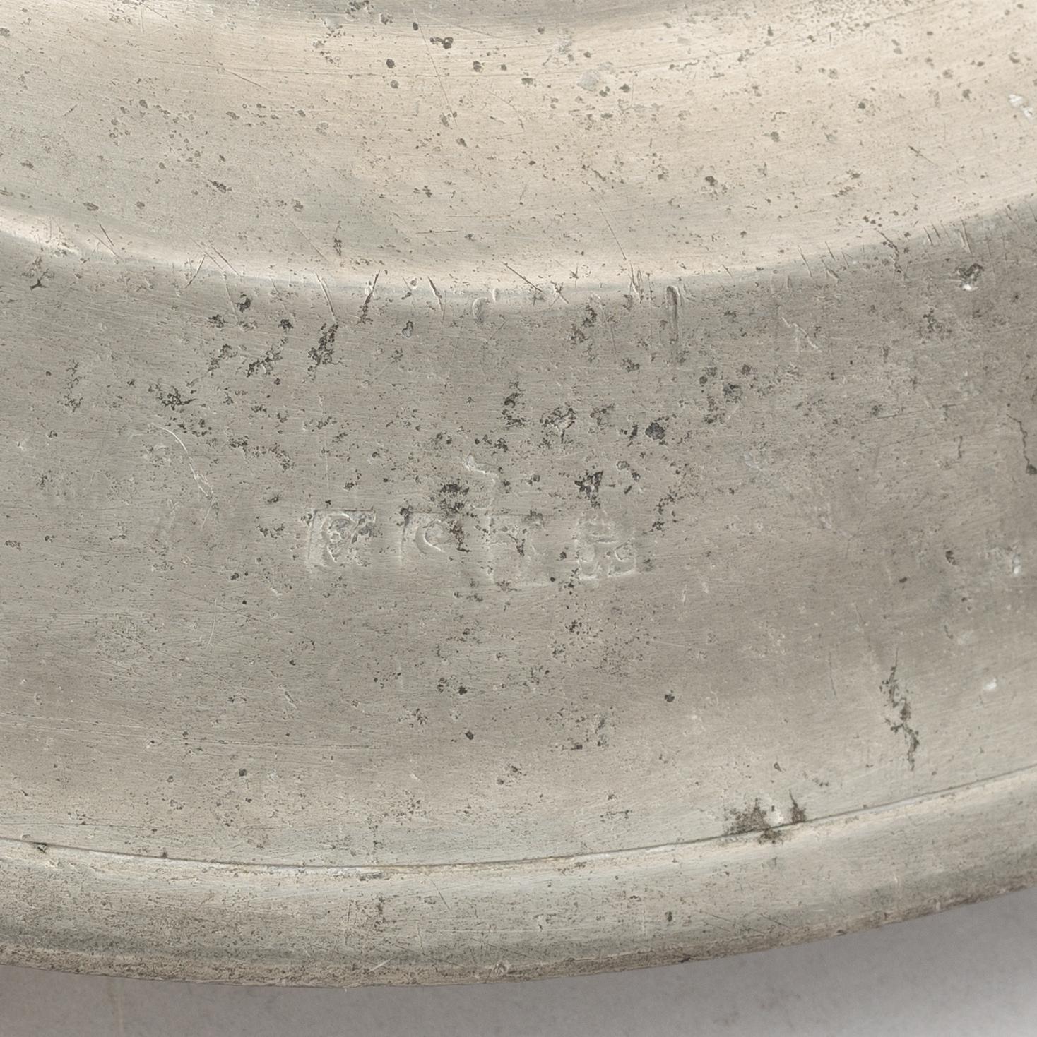 A group of six pewter dishes, different makers mark, most early 19th Century, Swedish/English.